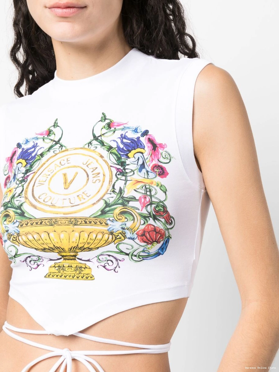 Cheap Jeans Couture Women logo-print sleeveless top Versace 0324